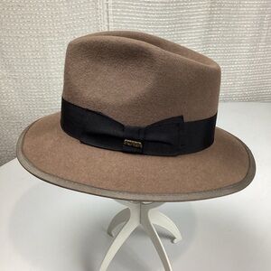 Scala Classico New Yorker Wool Felt Brown Fedora Hat Small